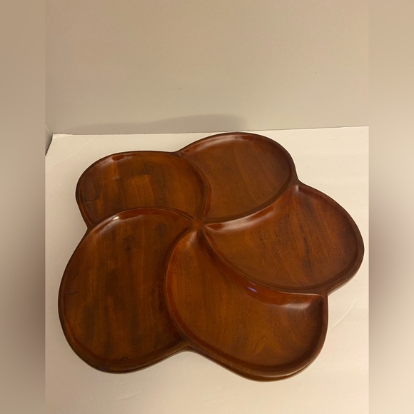 Mid Century Modern handmade Monkey Wood Lazy Susan - Picture 1 of 8
